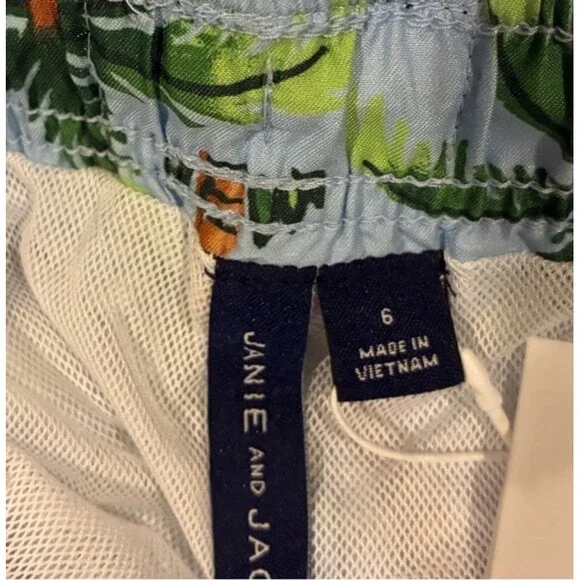 NWT- Light Blue Palm Tree Shirt and Swim Trunks by Janie and Jack - Picture 4 of 7